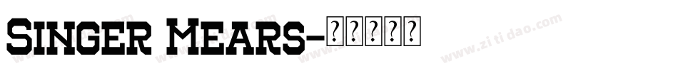 Singer Mears字体转换